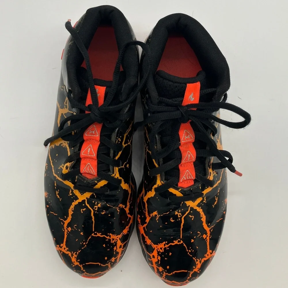 Under Armour Spotlight RM 2.0 Youth 6 Football Cleats Black Orange 3024445-001